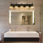 Ora Modern Dimmable Crystal Bathroom Light Fixtures Over Mirror Glam Vanity Lights