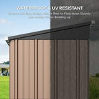 Outdoor Storage Metal Shed Garden Tool Shed with Lockable Door for Patio Furniture and Tools