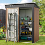 Outdoor Storage Metal Shed Garden Tool Shed with Lockable Door for Patio Furniture and Tools