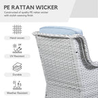 Gymojoy Outdoor Wicker Rocking Lounge Chairs with Swivel Base (Set of 2)