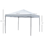 Outsunny 10' x 10' Heavy Duty Pop Up Canopy with Removable Mesh Sidewall Netting, Easy Setup Design, Outdoor Party Event