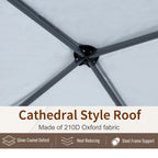 Outsunny 10' x 10' Heavy Duty Pop Up Canopy with Removable Mesh Sidewall Netting, Easy Setup Design, Outdoor Party Event