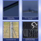 Outsunny 10' x 10' Heavy Duty Pop Up Canopy with Removable Mesh Sidewall Netting, Easy Setup Design, Outdoor Party Event