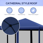 Outsunny 10' x 10' Heavy Duty Pop Up Canopy with Removable Mesh Sidewall Netting, Easy Setup Design, Outdoor Party Event