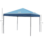 Outsunny 10' x 10' Heavy Duty Pop Up Canopy with Removable Mesh Sidewall Netting, Easy Setup Design, Outdoor Party Event