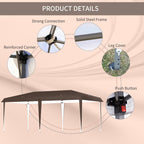 Outsunny Heavy Duty Pop Up Canopy with Sturdy Frame, UV Fighting Roof, Carry Bag for Patio, Backyard, Beach, Garden