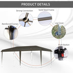 Outsunny Heavy Duty Pop Up Canopy with Sturdy Frame, UV Fighting Roof, Carry Bag for Patio, Backyard, Beach, Garden