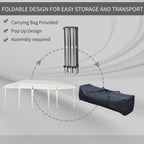 Outsunny Heavy Duty Pop Up Canopy with Sturdy Frame, UV Fighting Roof, Carry Bag for Patio, Backyard, Beach, Garden