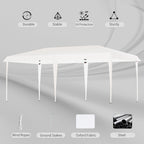 Outsunny Heavy Duty Pop Up Canopy with Sturdy Frame, UV Fighting Roof, Carry Bag for Patio, Backyard, Beach, Garden