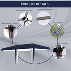 Outsunny Heavy Duty Pop Up Canopy with Sturdy Frame, UV Fighting Roof, Carry Bag for Patio, Backyard, Beach, Garden