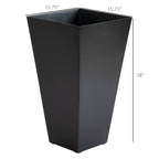 Outsunny 28 Tall Plastic Flower Pot, Set of 3, Large Outdoor & Indoor Plastic Garden Planters, for Entryway, Patio, Yard