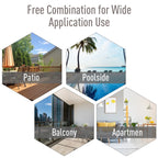 Outsunny 4-piece Folding Patio Chair Set with a Simple & Chic Design, Comfortable for the Deck, Garden, Yard & Travel