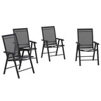 Outsunny 4-piece Folding Patio Chair Set with a Simple & Chic Design, Comfortable for the Deck, Garden, Yard & Travel