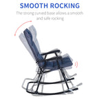 Outsunny Folding Rocking Chair Set with Padded Seat and Back, Pillow