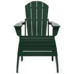 Polytrends Laguna Hdpe All Weather Outdoor Patio Foldable Adirondack Chair With Ottoman (2-Piece Set)