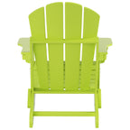 Polytrends Laguna Hdpe All Weather Outdoor Patio Foldable Adirondack Chair With Ottoman (2-Piece Set)