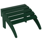 Polytrends Laguna Hdpe All Weather Outdoor Patio Foldable Adirondack Chair With Ottoman (2-Piece Set)