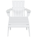 Polytrends Laguna Hdpe All Weather Outdoor Patio Foldable Adirondack Chair With Ottoman (2-Piece Set)