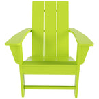 Polytrends Shoreside Modern Eco-Friendly All Weather Commercial-Residential Folding Adirondack Chair