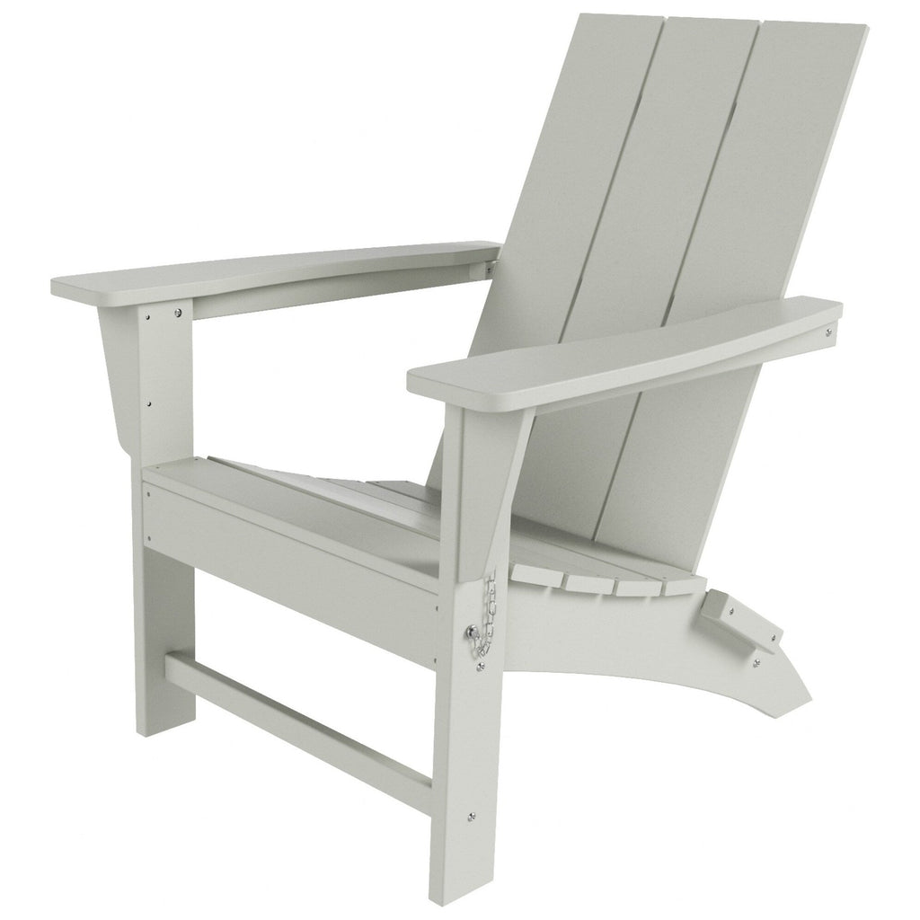 Polytrends Shoreside Modern Eco-Friendly All Weather Commercial-Residential Folding Adirondack Chair