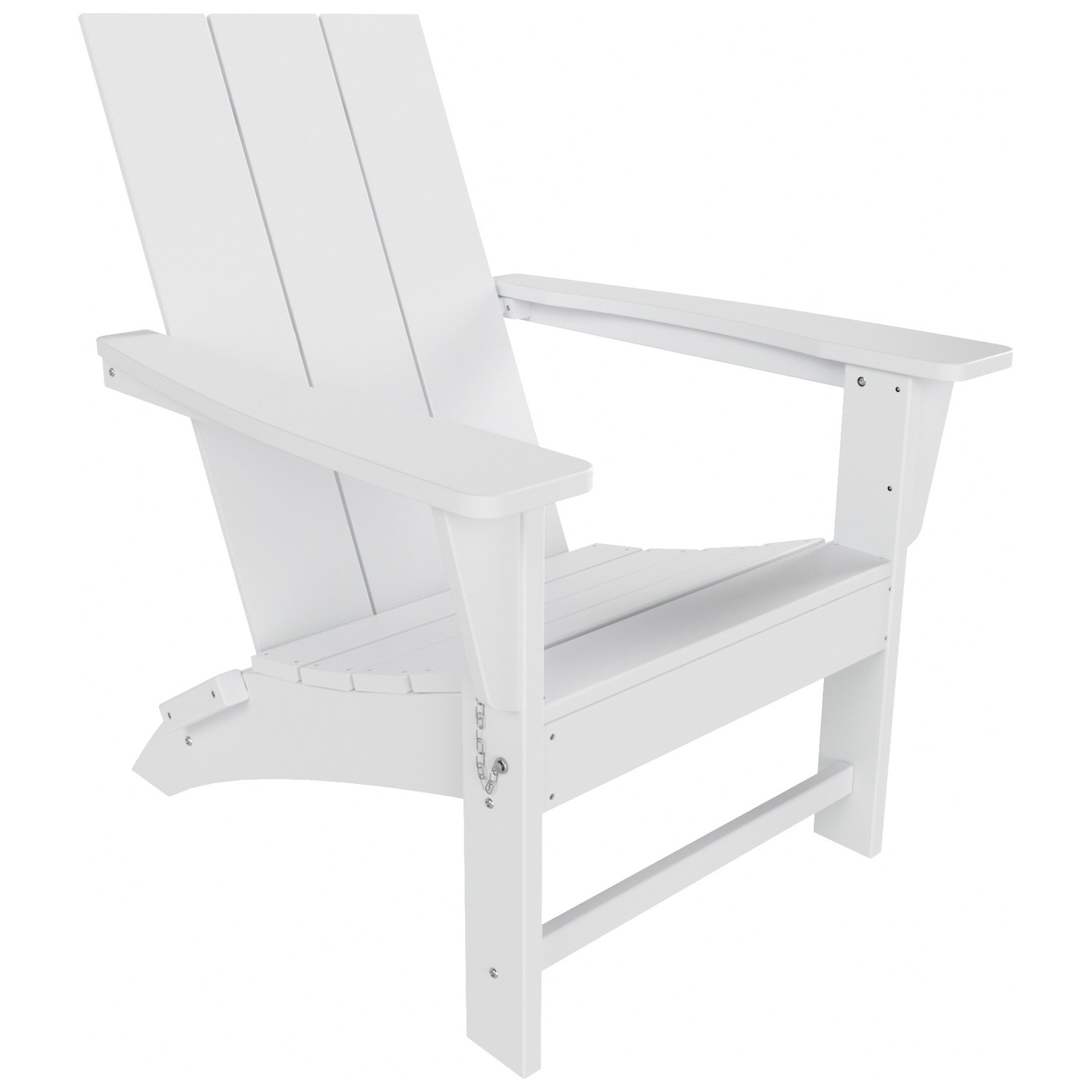 Polytrends Shoreside Modern Eco-Friendly All Weather Commercial-Residential Folding Adirondack Chair