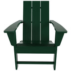 Polytrends Shoreside Modern Eco-Friendly All Weather Commercial-Residential Folding Adirondack Chair