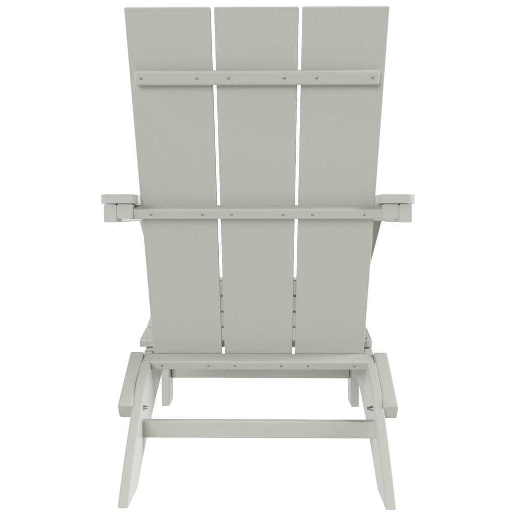 Polytrends Shoreside Modern Eco-Friendly All Weather Commercial-Residential Folding Adirondack Chair