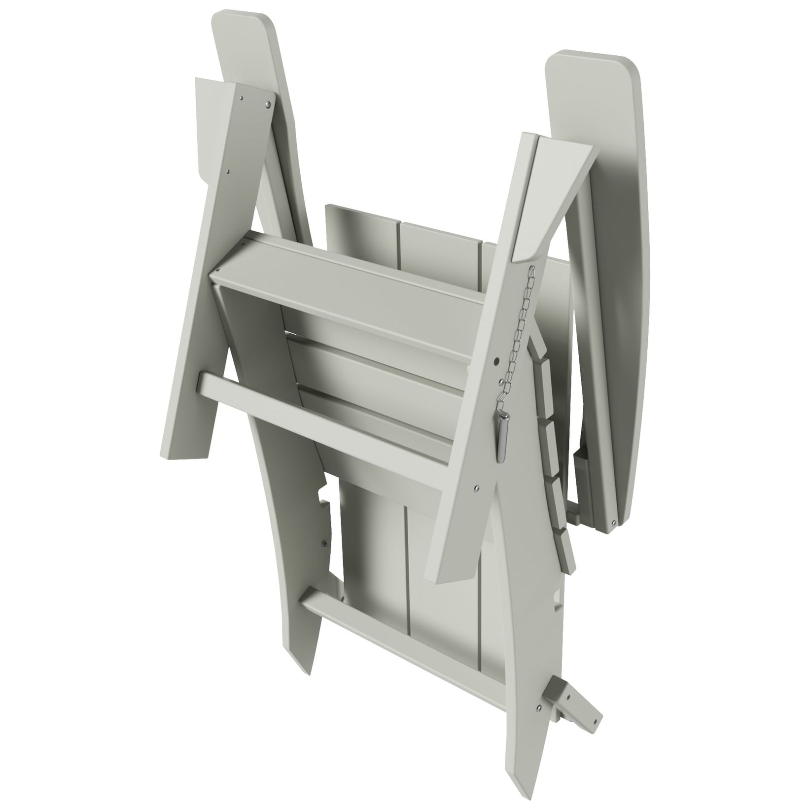 Polytrends Shoreside Modern Eco-Friendly All Weather Commercial-Residential Folding Adirondack Chair