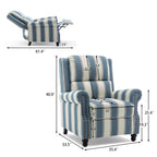 Manual Pushback Recliner Chairs with Nailhead Trim