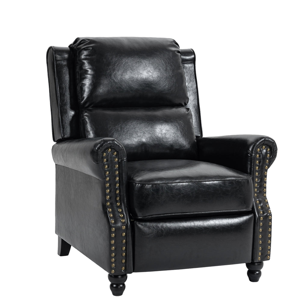 Manual Pushback Recliner Chairs with Nailhead Trim