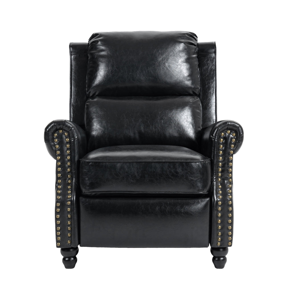 Manual Pushback Recliner Chairs with Nailhead Trim