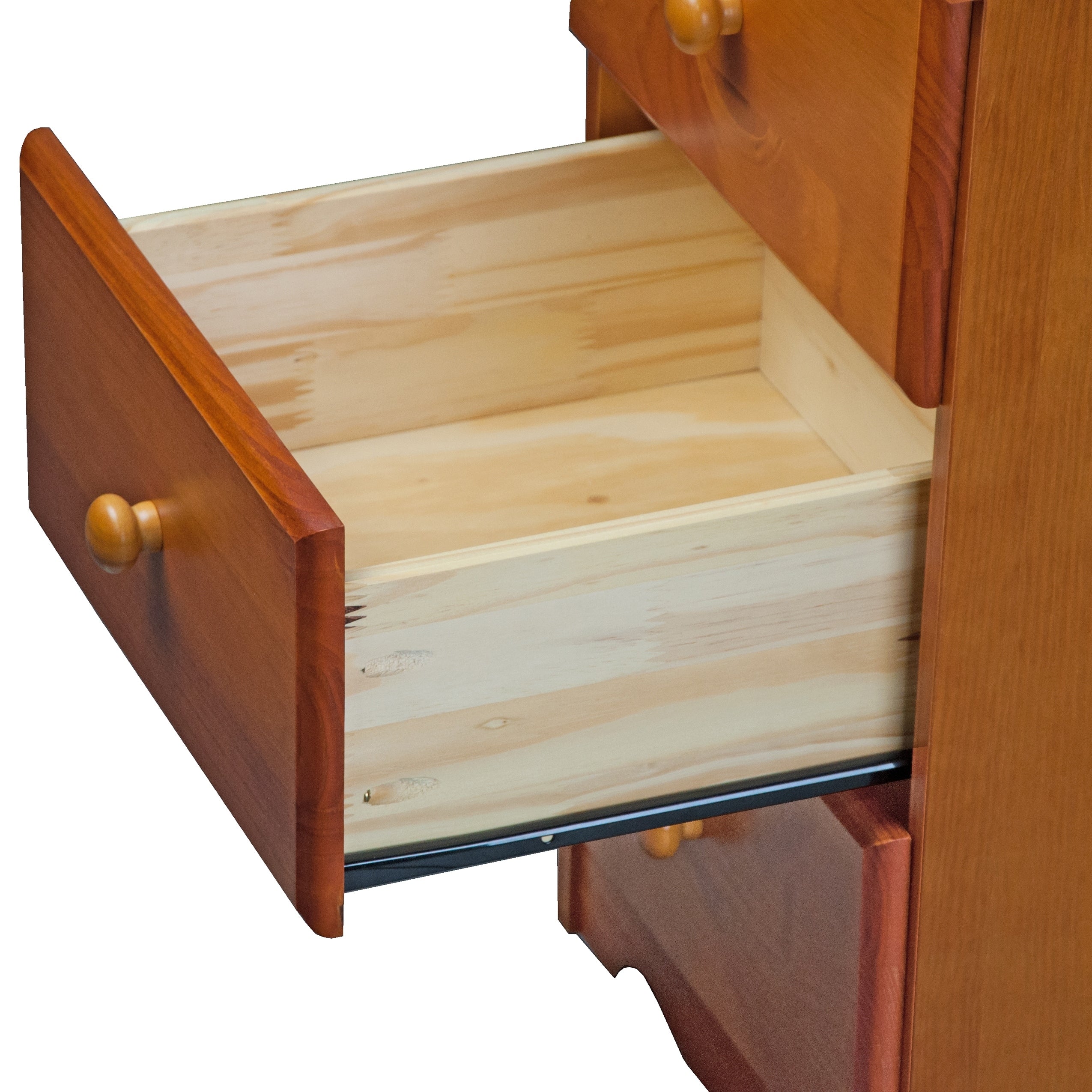 Palace Imports 100% Solid Wood 3-Drawer Nightstand with Metal or Wooden Knobs