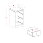 Palace Imports 100% Solid Wood 3-Drawer Nightstand with Metal or Wooden Knobs