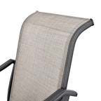 Patio Festival Outdoor Metal High Back Swivel Bar Chair (2-Pack)