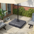 Pellebant 220 lbs Patio Cantilever Umbrella Base with Wheels - N/A