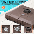 Pellebant 220 lbs Patio Cantilever Umbrella Base with Wheels - N/A