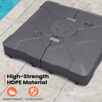 Pellebant 220 lbs Patio Cantilever Umbrella Base with Wheels - N/A