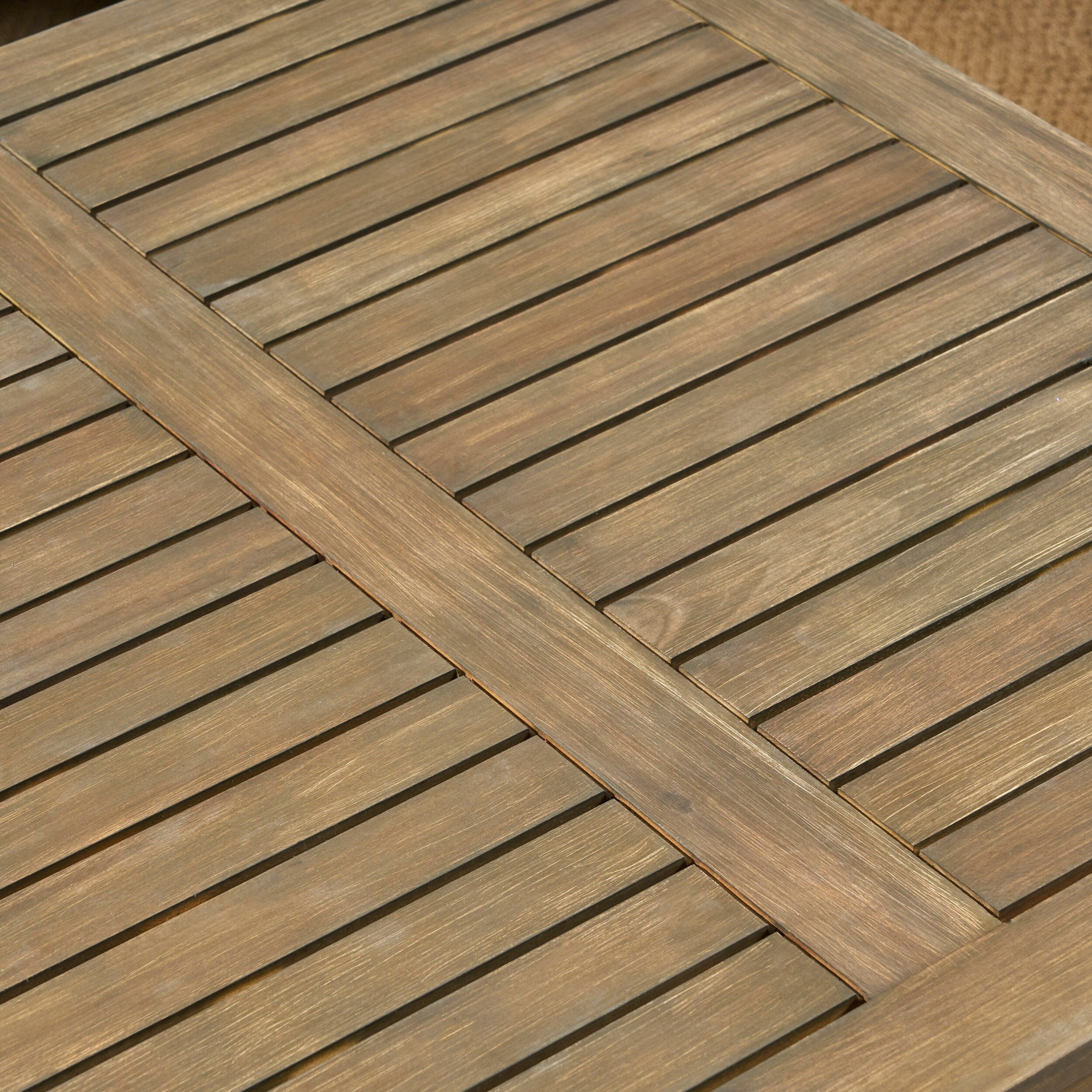 Perla Acacia Wood 7-piece Outdoor Chat Set by Christopher Knight Home