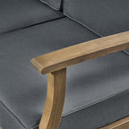 Perla Outdoor 7-piece Acacia Wood Sofa Set with Cushion by Christopher Knight Home