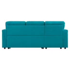 Reversible Sectional Sofa with Pull-Out Sleeper Bed, Hidden Storage Chaise, Durable Legs,