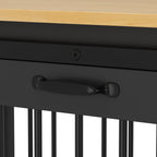 Pet Residence with Iron Tube Reinforcement Stylish & Sturdy Dog Crate