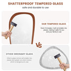 Pine Frame Cobblestone Shaped Asymmetrical Wall Mirror