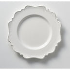 Red Vanilla Pinpoint White Dinner Plate 11 (Set of 6)