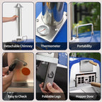 Outdoor Wood Fired Pizza Oven Portable Pizza Oven with Pizze Peel, Carry Bag - 16 inch