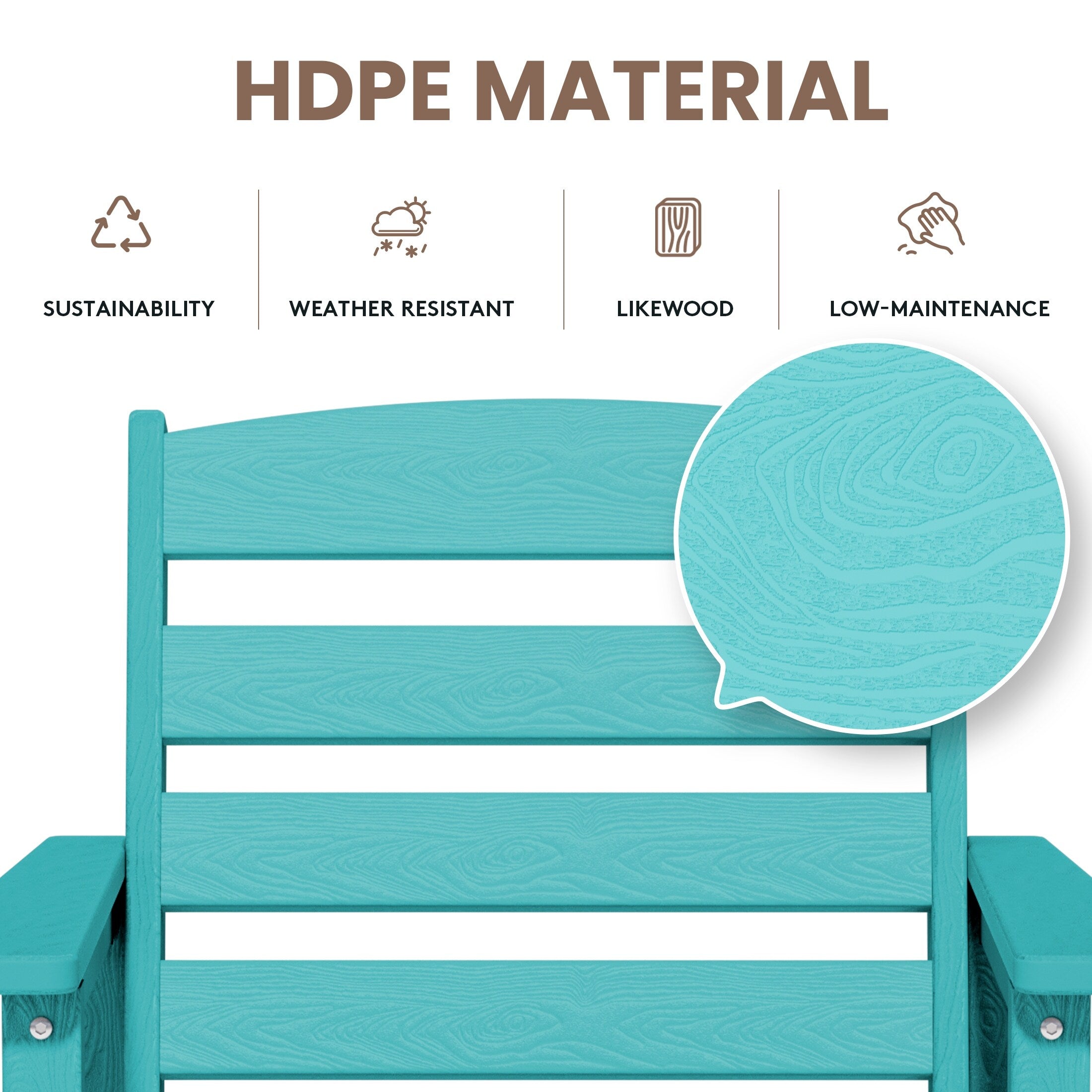 Plastic Tall adirondack Chair Set Of 3-Piece Patio Conversation Set