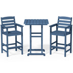 Plastic Tall adirondack Chair Set Of 3-Piece Patio Conversation Set