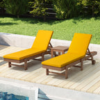 Polytrends Fading Free All Weather Outdoor Patio Chaise Lounge Cushions - (Set of 2)