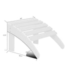 Polytrends Laguna Hdpe All Weather Outdoor Patio Foldable Adirondack Chair With Ottoman (2-Piece Set)