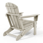 Polytrends Laguna Fade Resistant All Weather Outdoor Patio Folding Adirondack Chair