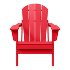 Polytrends Laguna Fade Resistant All Weather Outdoor Patio Folding Adirondack Chair